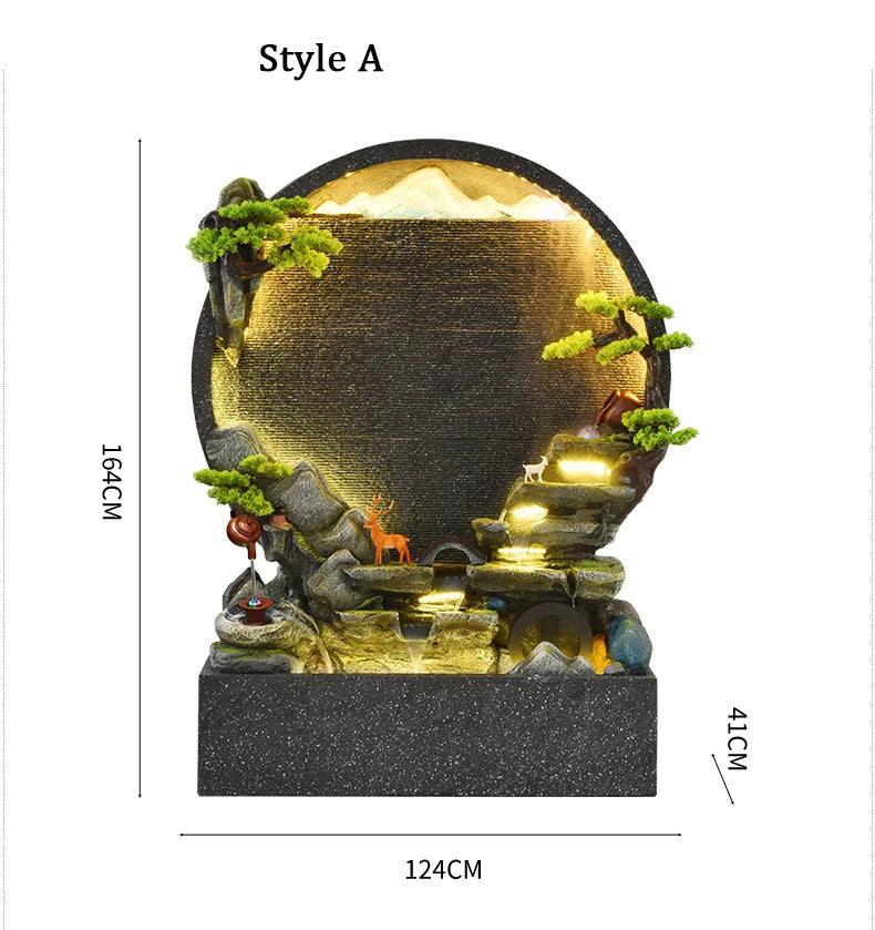 CHENYISHI Fuente de agua de cemento para interiores y exteriores con forma de sapo dorado pacífico, decoración del hogar, regalo de inauguración de la casa con Feng Shui
