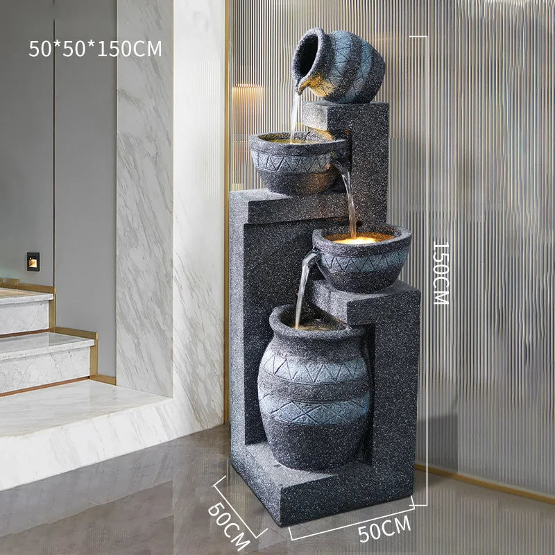 European Style Water Fountain Living Room Balcony Indoor Courtyard Garden Layout Nordic Decoration Landscape
