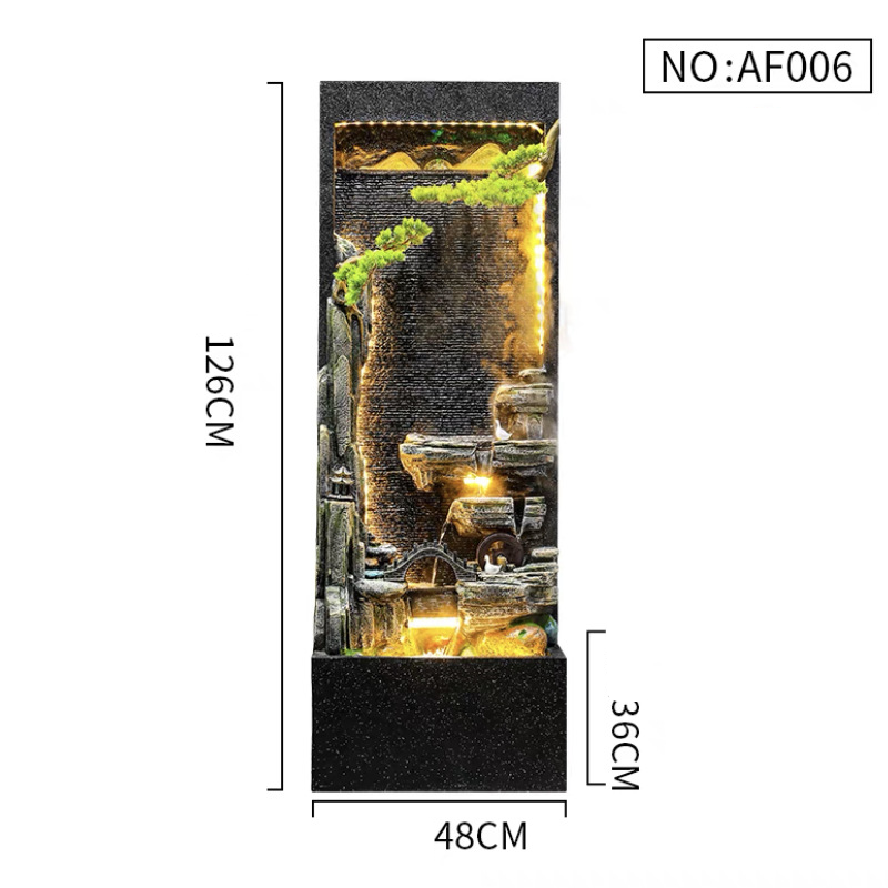 CHENYISHI Large Water Curtain Wall Rockery Flowing Water Fountain Decoration Living Room Office Courtyard Villa Fortune Feng Shui Wheel