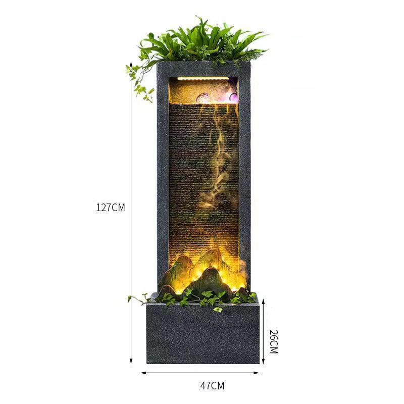 CHENYISHI Large Water Zen Fountain Pool Garden Waterscape B&B Landscaping Balcony Fish Pond Rockery Double-sided Flowing Water Ornaments