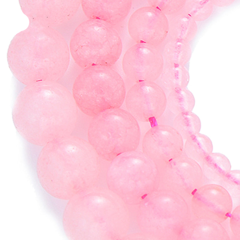 Pink Translucent Beads for DIY Jewelry Making