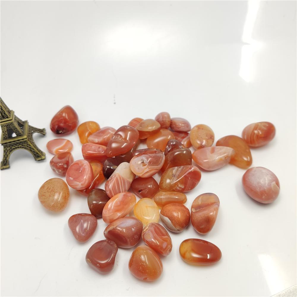 Piedras curativas de cristal de cornalina pulida natural
