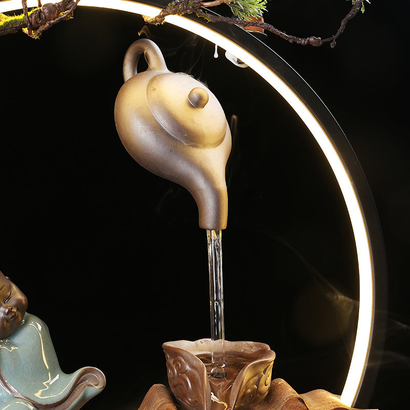 Fuyuan Zen home flowing water ornaments living room office entrance ceramic decorations