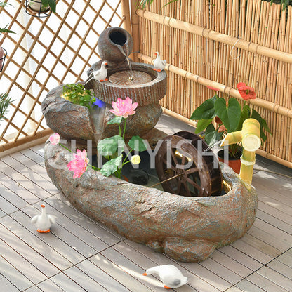 Pastoral style flowing water ornaments Indoor Water Fountain