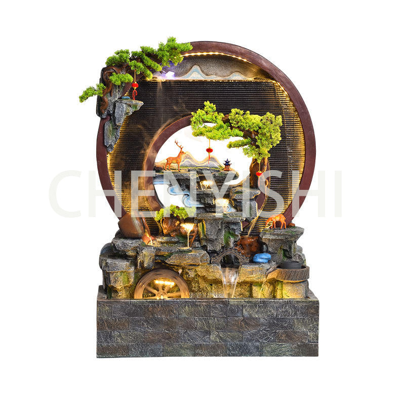 CHENYISHI Large Water Curtain Wall Flowing Water Screen Entrance Decoration Office Feng Shui Company Club Opening Decoration WaterFountain