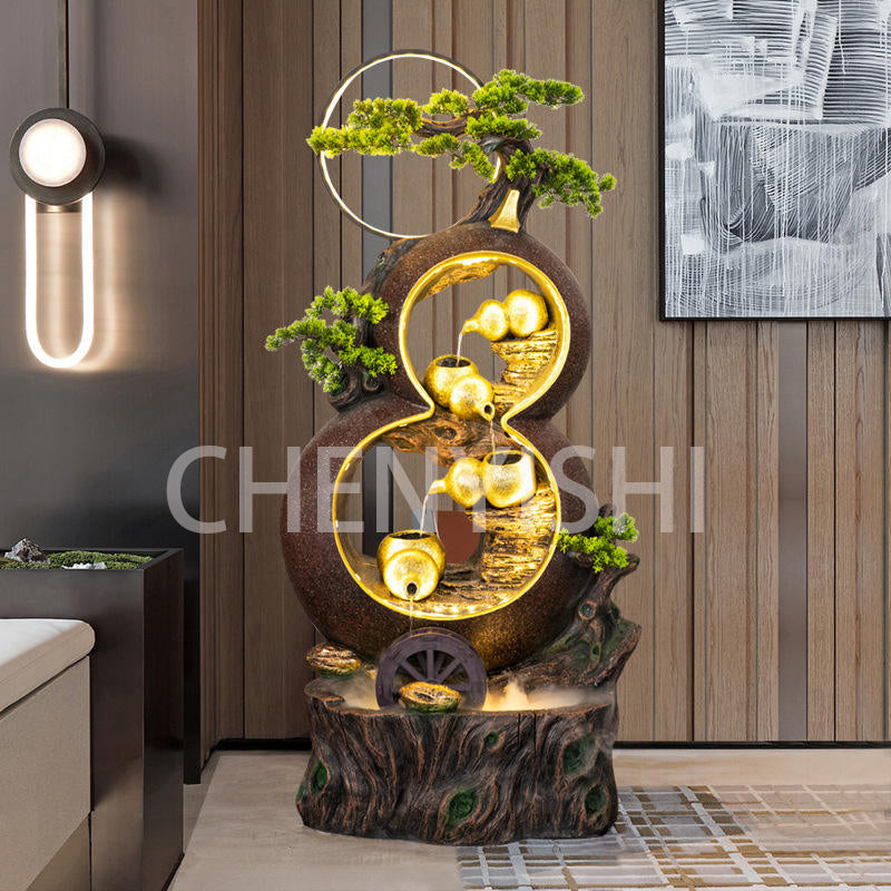 CHENYISHI Gourd Flowing Water Ornaments To Attract Wealth Office Living Room Feng Shui Rockery Water Landscape High-end National Style