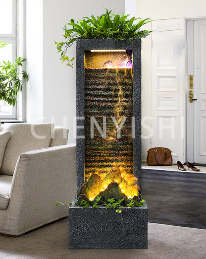 CHENYISHI Water Curtain Wall Floor-standing TV Cabinet Circulation Waterfalls Ornaments Outdoor Statue For Garden Water Feature
