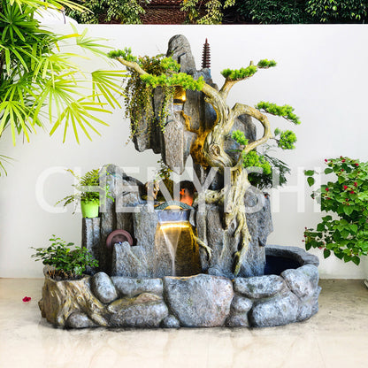 Large rockery flowing water fountain floor-standing ornaments