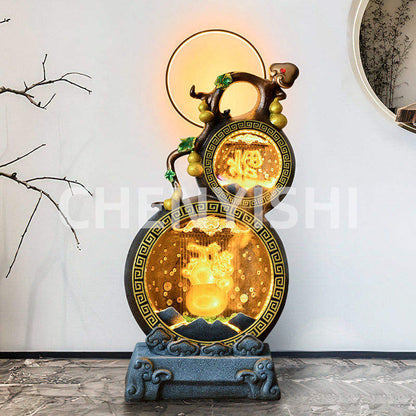 CHENYISHI Fengshui Ornaments New Chinese Style Rockery Flowing Water Fountain Living Room Office Entrance Balcony Courtyard Ornaments