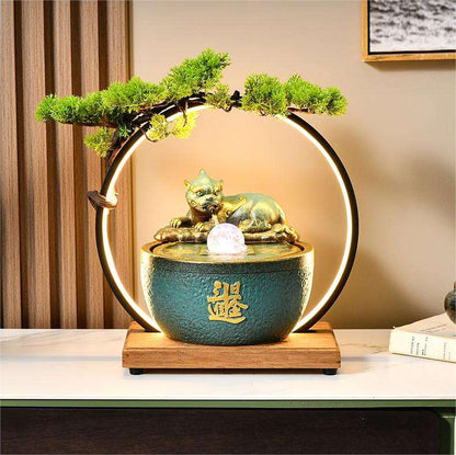 CHENYISHI Pixiu Lucky Ornaments Cornucopia Office Store Humidifier Flowing Water Feng Shui Wheel Opening Gift Flowing Ball Lucky Ornament