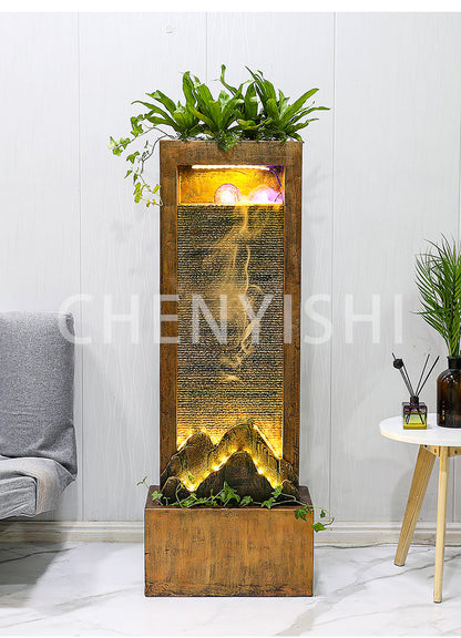 CHENYISHI Water Curtain Wall Floor-standing TV Cabinet Circulation Waterfalls Ornaments Outdoor Statue For Garden Water Feature