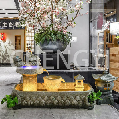 Stone grinding Pixiu to attract wealth floor-standing ornaments