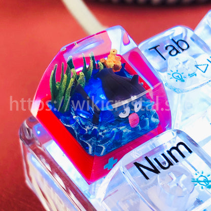 Shellder Custom 1U Pokemon Resin Keycap Liquidate Artisan Anime Cherry MX Keycaps