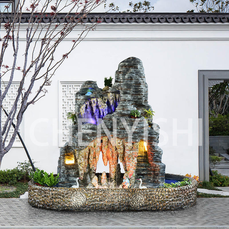 CHENYISHI Partition Large Rockery Water Landscape Garden Courtyard Office Floor-standing Ornaments New Chinese Style Waterfalls