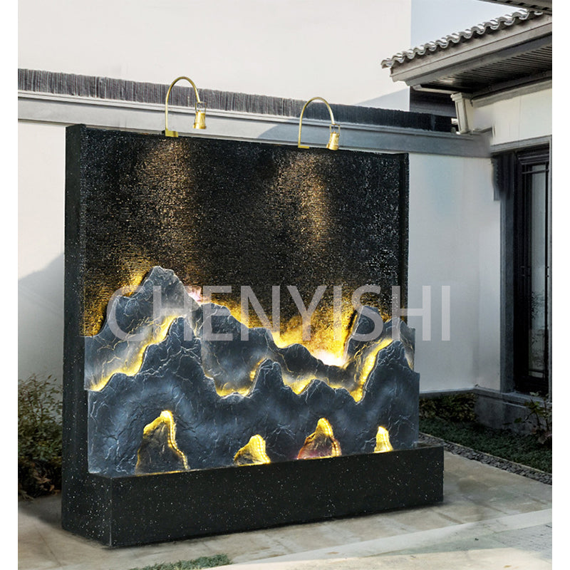 CHENYISHI Large Rockery Flowing Water Fountain Water Curtain Wall Partition Screen Courtyard Fish Pond Hotel Fortune-making Ornament