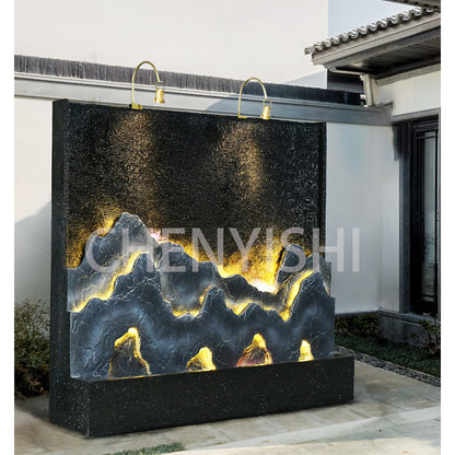 CHENYISHI Large Rockery Flowing Water Fountain Water Curtain Wall Partition Screen Courtyard Fish Pond Hotel Fortune-making Ornament