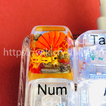 Vulpix Custom 1U Pokemon Keycap, Liquidate Artisan Anime Cherry MX Keycaps