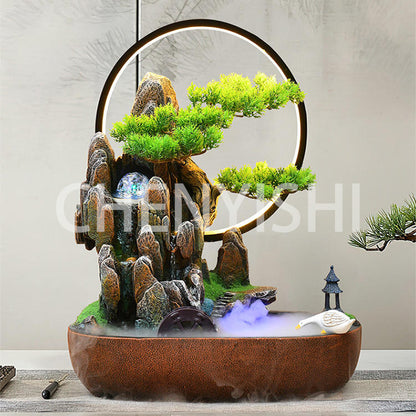 CHENYISHI Wholesale Flowing Water Fountain Rockery Waterscape Ornaments Circulating Water Office Wealth Decoration Housewarming Gift
