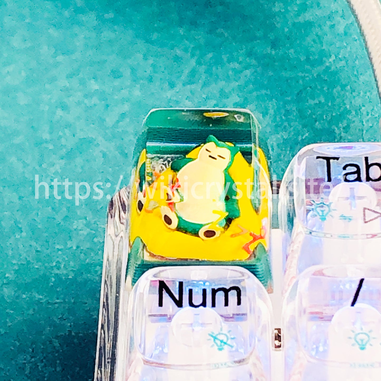 Snorlax Custom 1U Pokemon Keycap, Liquidate Artisan Anime Cherry MX Keycaps
