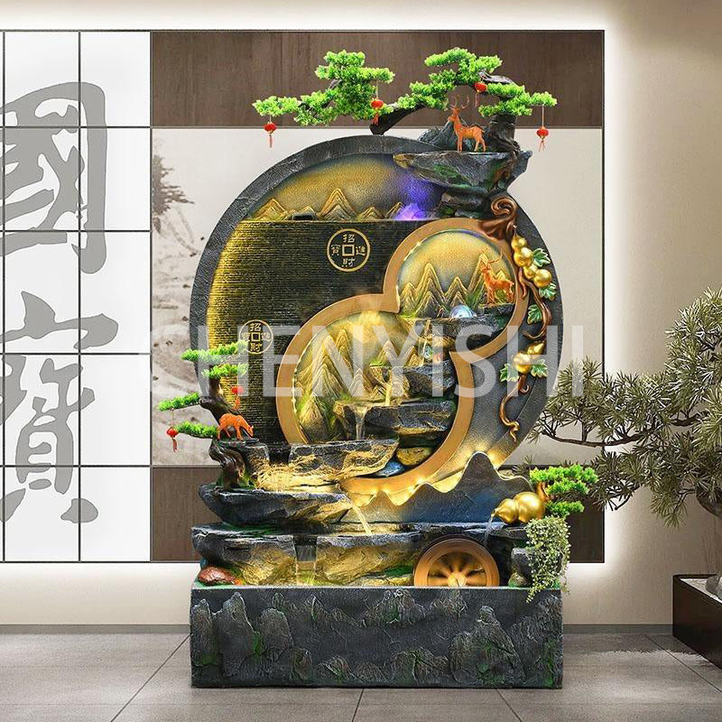 CHENYISHI Rockery Courtyard Water Curtain Fountain Wall Flowing Water Fountain Circulating Water Landscape Fish Tank Decoration