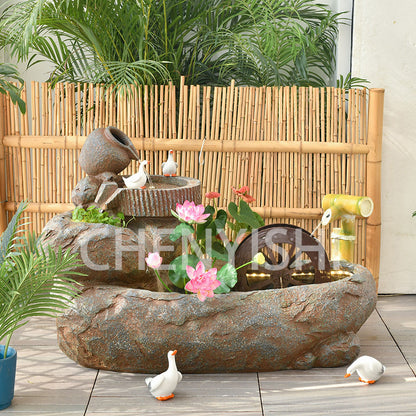 Pastoral style flowing water ornaments Indoor Water Fountain