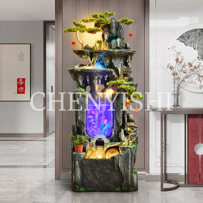 rockery flowing water feng shui wheel