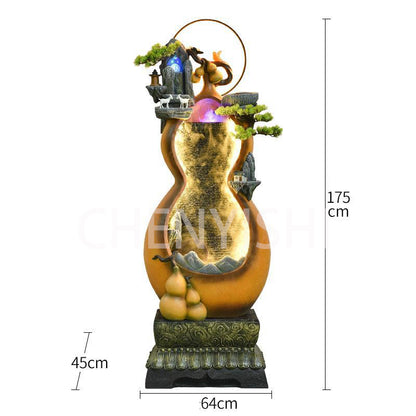 CHENYISHI Gourd Flowing Water Ornaments To Attract Wealth Office Living Room Feng Shui Rockery Water Landscape High-end National Style