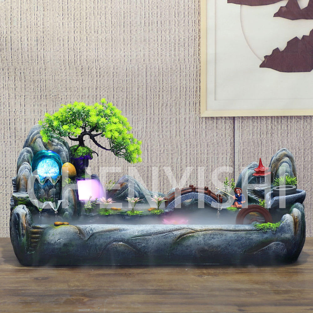 CHENYISHIWholesale Modern Minimalist Housewarming Living Room TV Cabinet Long Rockery Flowing Water Fountain Home Decoration Ornament