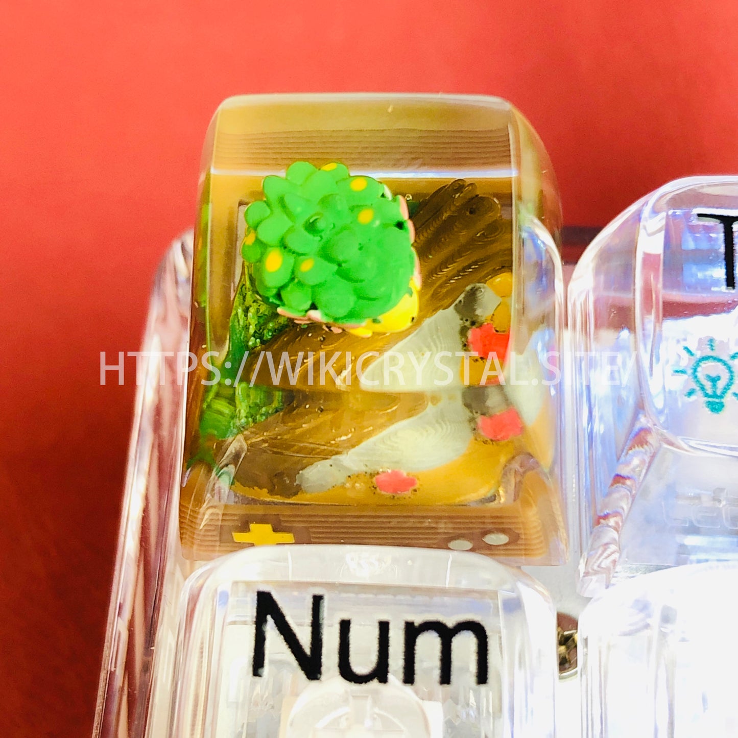 Shaymin custom craftsman keycaps, Pokemon resin keycaps, anime Cherry MX keycaps
