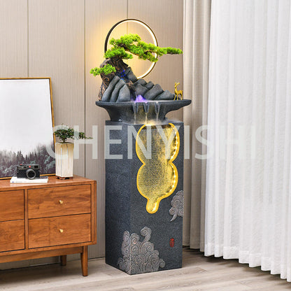 CHENYISHI New Chinese Style Lucky Rockery Fountain Living Room Entrance Water Landscape Decoration Circulating Ornaments