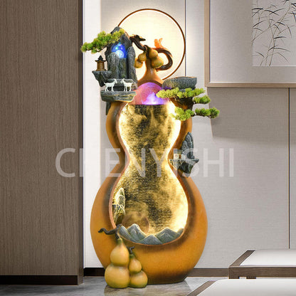 CHENYISHI Gourd Flowing Water Ornaments To Attract Wealth Office Living Room Feng Shui Rockery Water Landscape High-end National Style