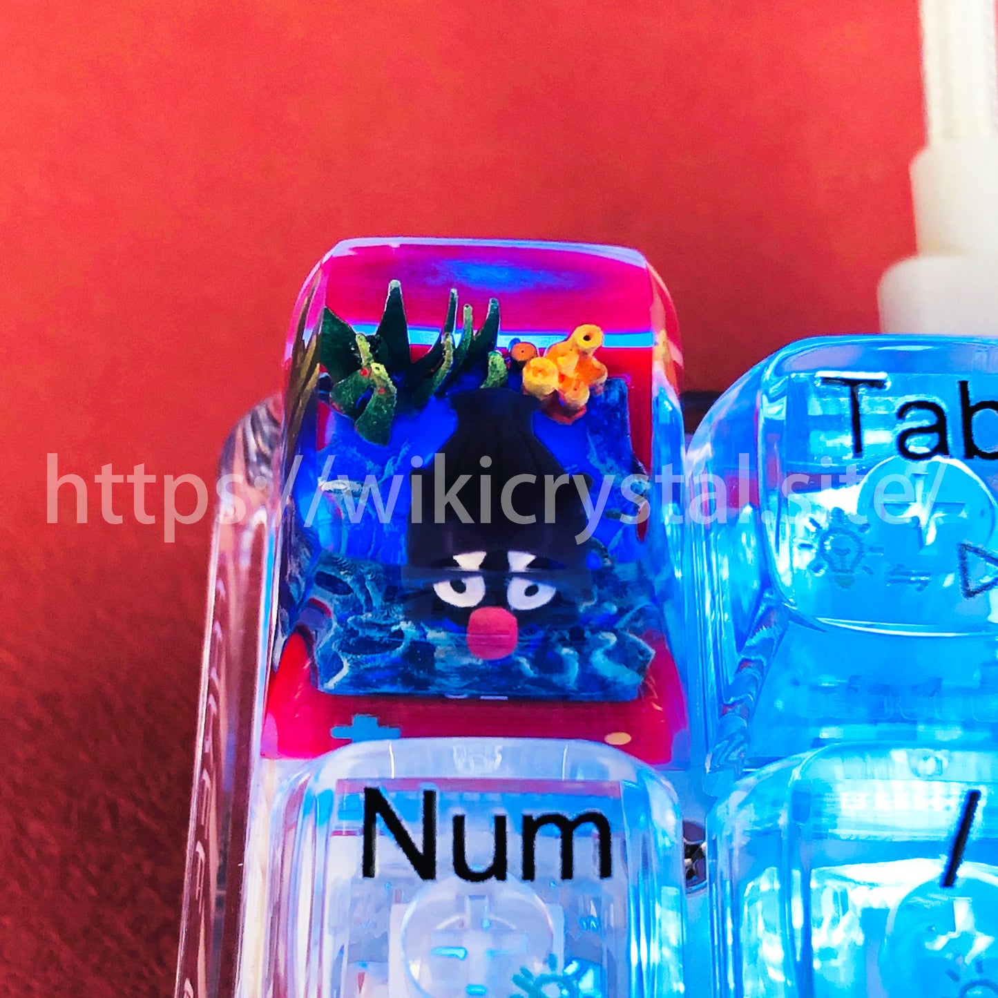 Shellder Custom 1U Pokemon Resin Keycap Liquidate Artisan Anime Cherry MX Keycaps