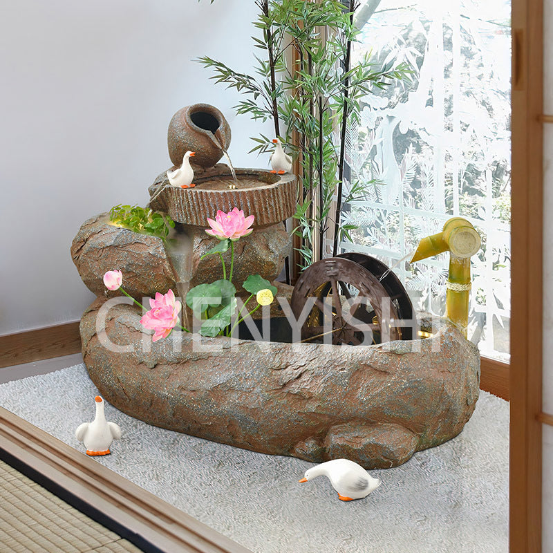 Pastoral style flowing water ornaments Indoor Water Fountain