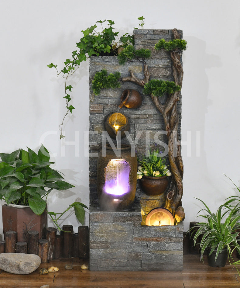 CHENYISHI Large Rockery Water Curtain Wall Flowing
