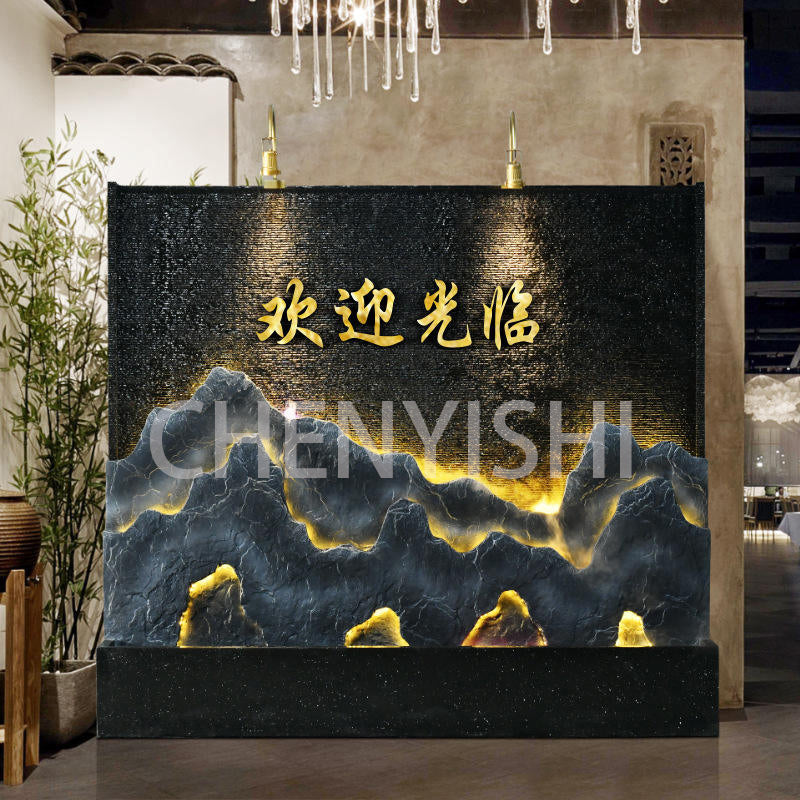 CHENYISHI Large Rockery Flowing Water Fountain Water Curtain Wall Partition Screen Courtyard Fish Pond Hotel Fortune-making Ornament