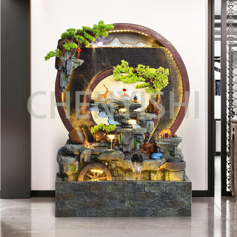 CHENYISHI Large Water Curtain Wall Flowing Water Screen Entrance Decoration Office Feng Shui Company Club Opening Decoration WaterFountain