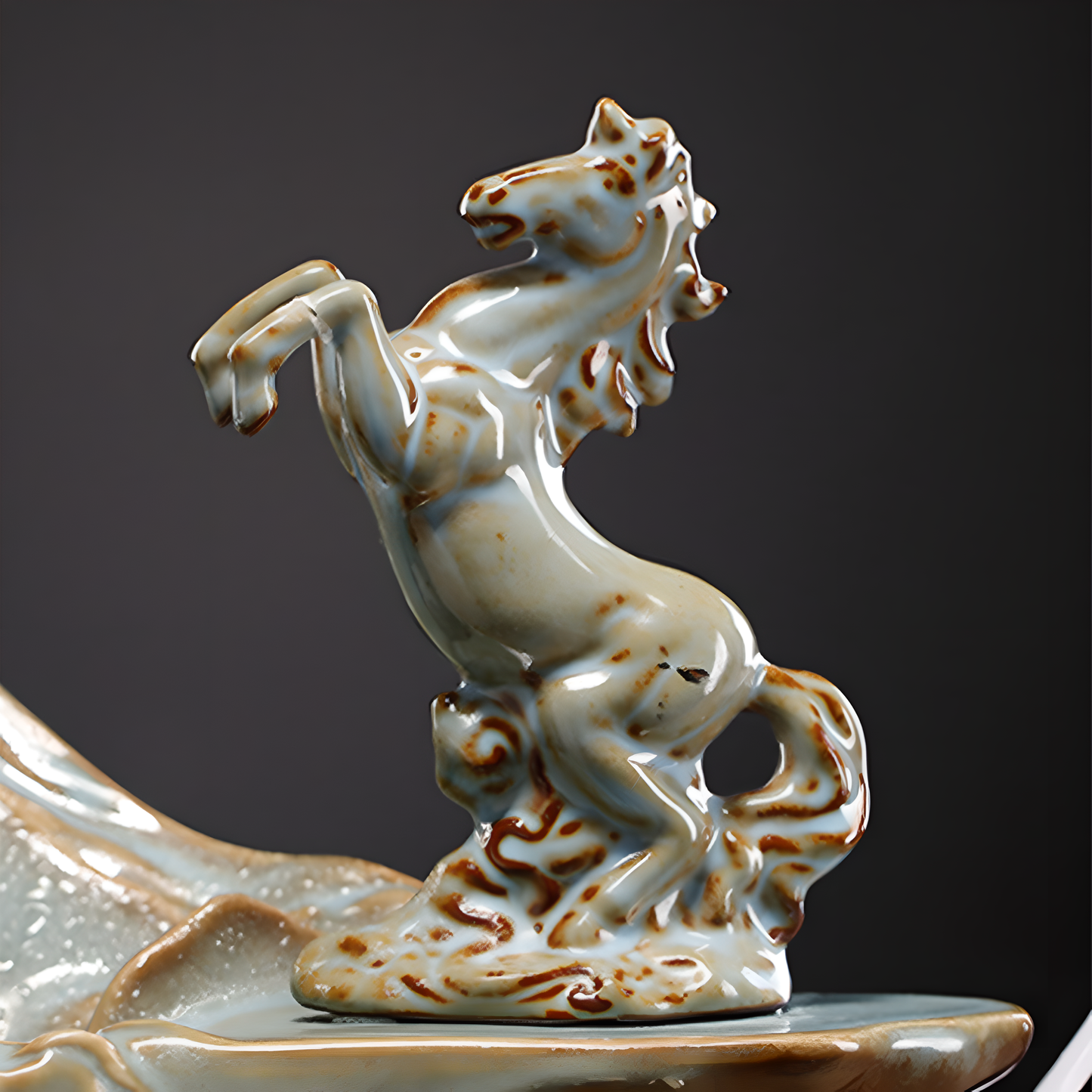 Yuanshan rain curtain flowing water ornaments to attract wealth and flowing water ornaments home creative fountain living room office desktop