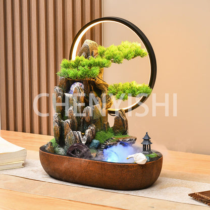 CHENYISHI Wholesale Flowing Water Fountain Rockery Waterscape Ornaments Circulating Water Office Wealth Decoration Housewarming Gift