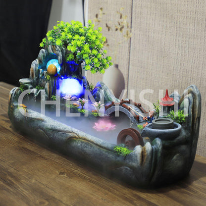 CHENYISHIWholesale Modern Minimalist Housewarming Living Room TV Cabinet Long Rockery Flowing Water Fountain Home Decoration Ornament