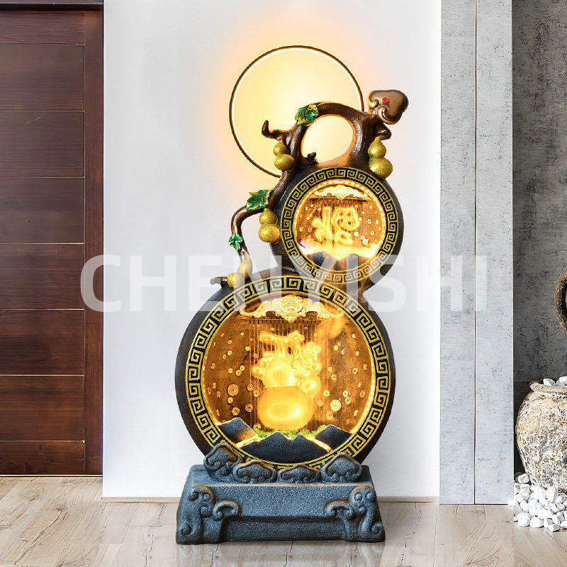CHENYISHI Fengshui Ornaments New Chinese Style Rockery Flowing Water Fountain Living Room Office Entrance Balcony Courtyard Ornaments