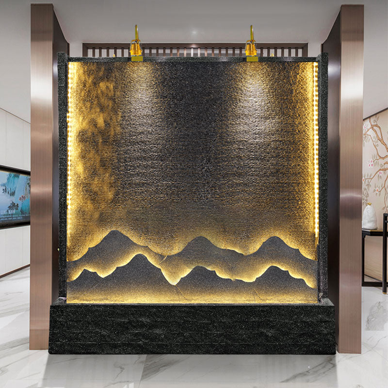 Water curtain wall, flowing water wall decoration, villa company, rockery, fountain, water landscape background wall, fish pond, fortune-making floor-standing ornaments