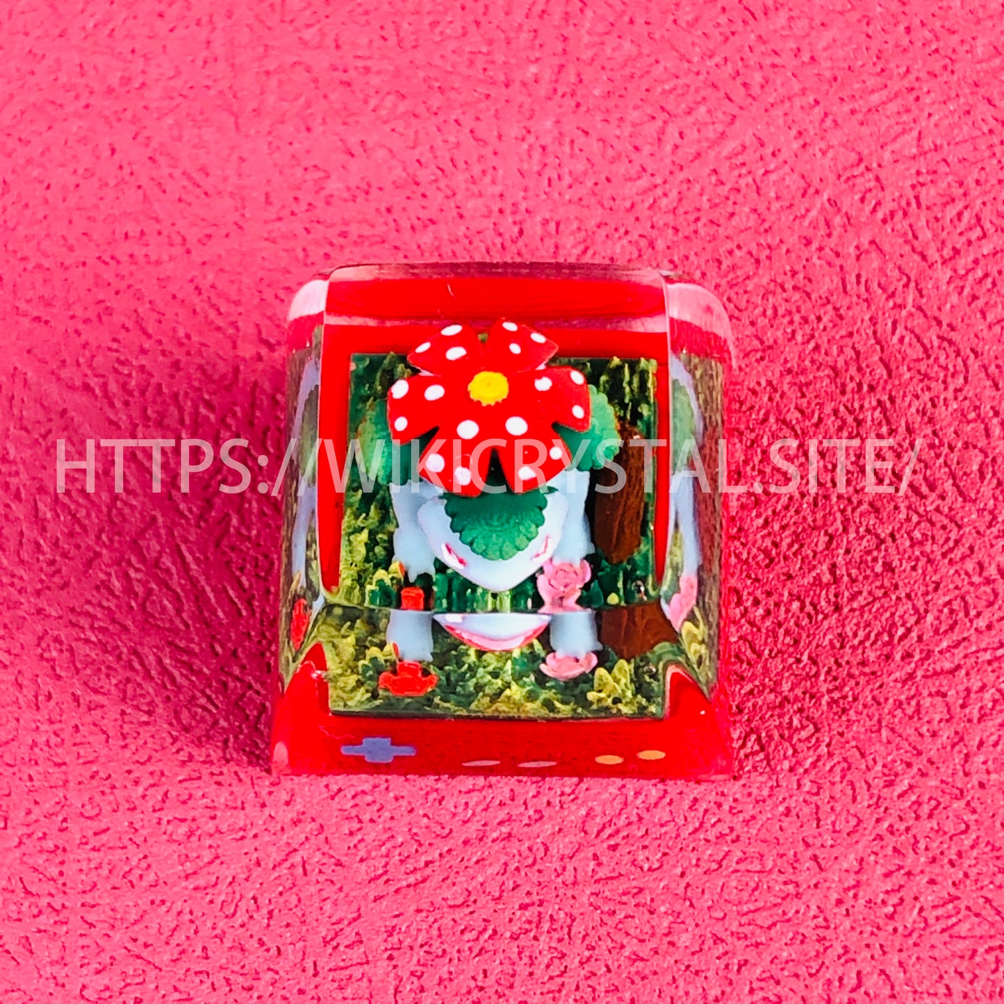 Pokémon Venusaur customized 1U keycap Pokémon keycap liquefied keycap craftsman keycap anime cherry MX keycap red keycap