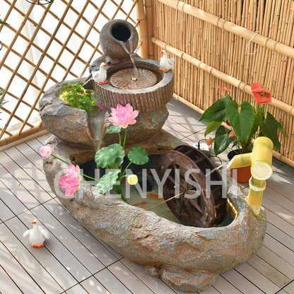 Pastoral style flowing water ornaments Indoor Water Fountain