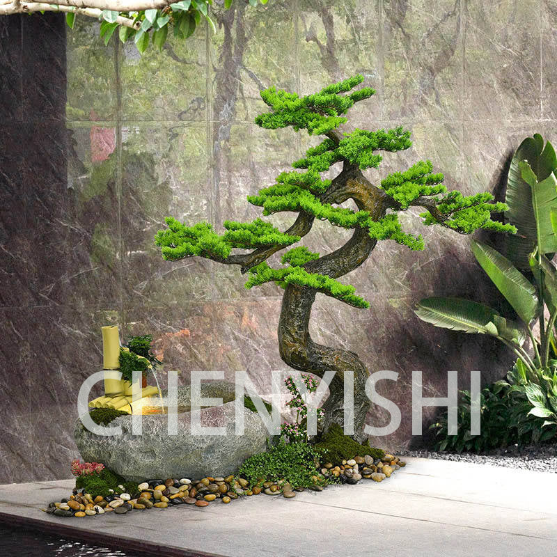CHENYISHI Japanese Zen Garden Pastoral Courtyard Landscaping Layout Home Garden Balcony Terrace Water Fountain