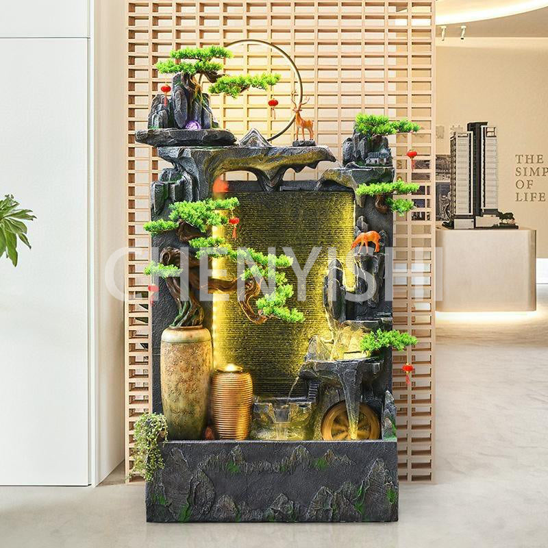 CHENYISHI Rockery Courtyard Water Curtain Fountain Wall Flowing Water Fountain Circulating Water Landscape Fish Tank Decoration