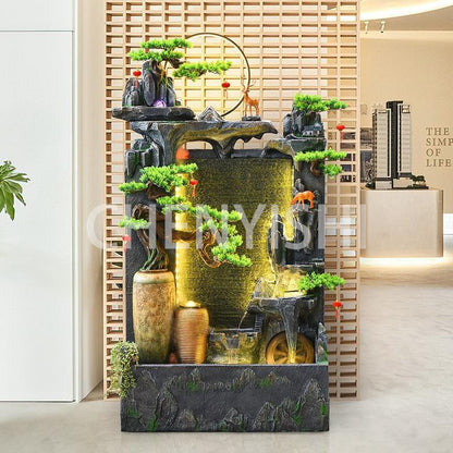 CHENYISHI Rockery Courtyard Water Curtain Fountain Wall Flowing Water Fountain Circulating Water Landscape Fish Tank Decoration