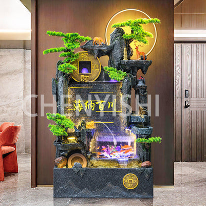 CHENYISHI Large Rockery Flowing Water Ornaments Circulating Water Living Room Hotel Courtyard Floor Landscape Fountain Fish Tank