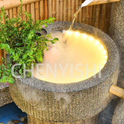 CHENYISHI Feng Shui Wheel Courtyard Rockery Flowing Water Landscape Fountain Ornaments Balcony Fish Pond Landscaping Zen Garden