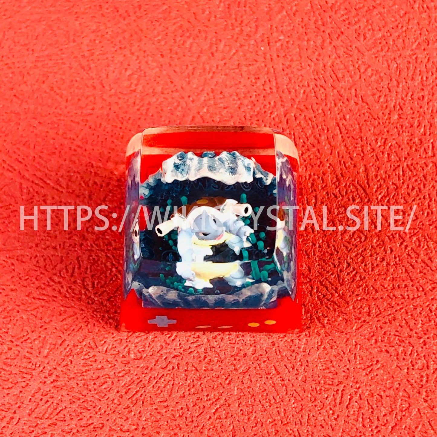 Pokémon Blastoise customized 1U keycap Pokémon keycap liquefied keycap craftsman keycap anime cherry MX keycap red keycap