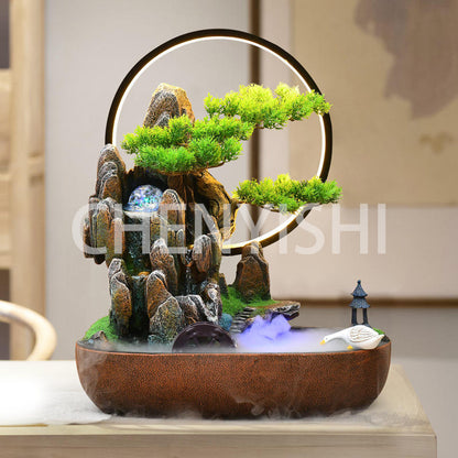 CHENYISHI Wholesale Flowing Water Fountain Rockery Waterscape Ornaments Circulating Water Office Wealth Decoration Housewarming Gift
